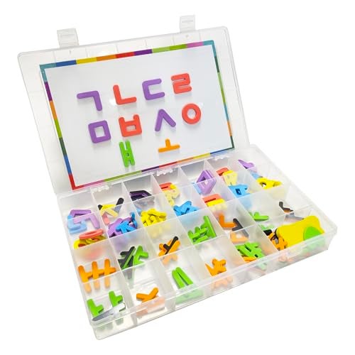 MINMEER Korean Magnetic Alphabet Kit 123 Pcs with Double Side Magnet Board Foam Korean Alphabet Letters for Baby Kids Toddler Korean Learning Toy Spelling and Learning - Image 1