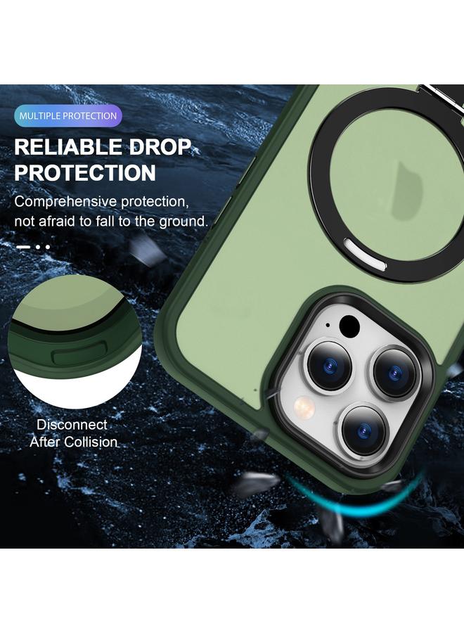 Zaboon Case For iPhone 12 Pro Skin-feel MagSafe Holder PC Hybrid TPU Phone Case - Image 5