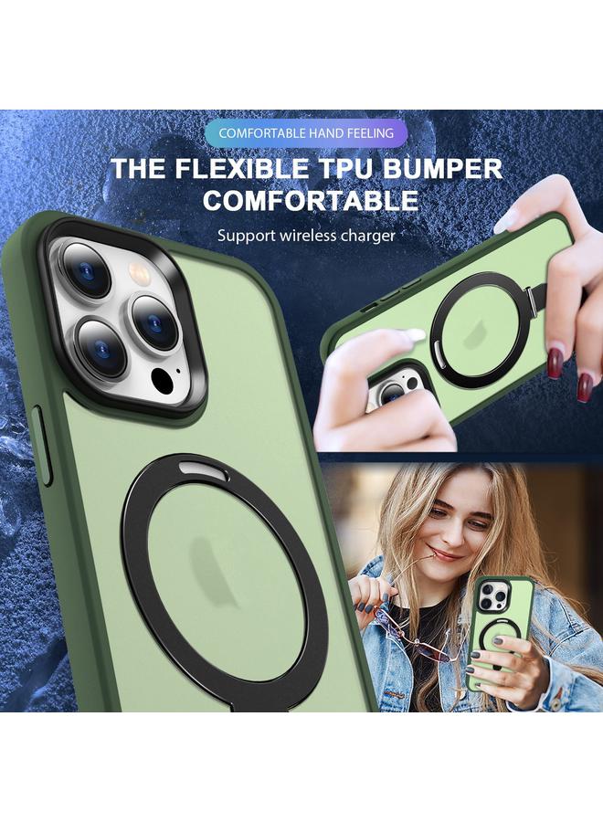 Zaboon Case For iPhone 12 Pro Skin-feel MagSafe Holder PC Hybrid TPU Phone Case - Image 4