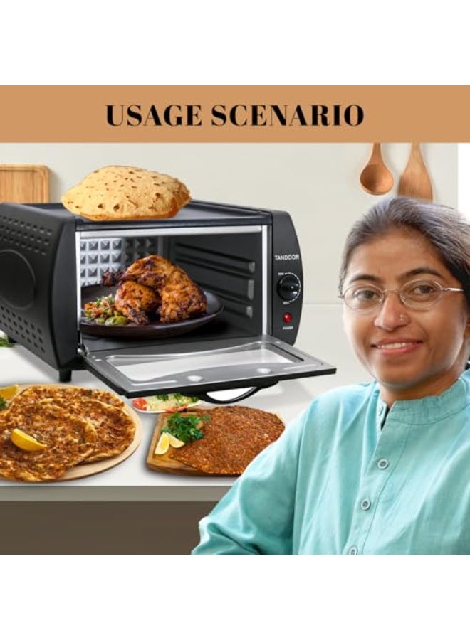 Tando Grill and Roast Electric Oven Make Authentic Indian Breads & Pizza Bake Naan, Roti, Manakish, Lahmacun & Tandoori Chicken. 2100W, 750°F, 15L Countertop Oven - Image 4