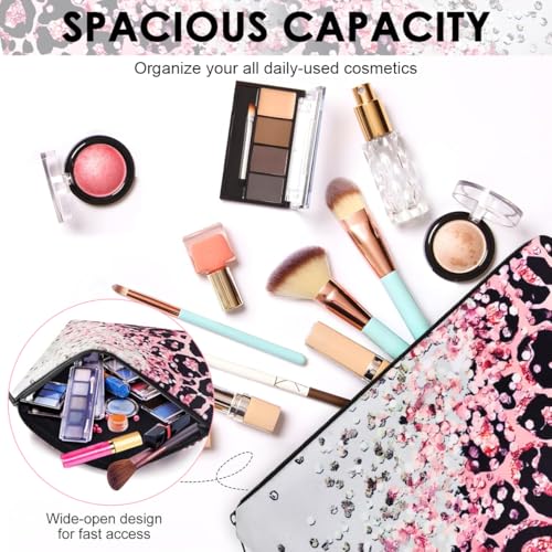 MAYCREATE® Makeup Bag Travel Toiletries Bag Fashion Makeup Bag Zipper Pouch Stationeries Storage Pouch Accessories Organizer Bag, 9.1"x5"x2.2" - Image 4