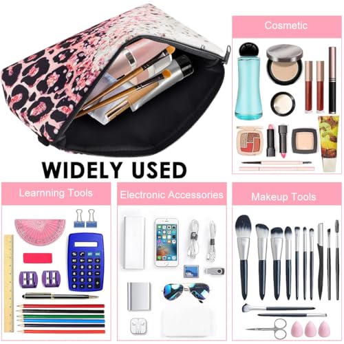 MAYCREATE® Makeup Bag Travel Toiletries Bag Fashion Makeup Bag Zipper Pouch Stationeries Storage Pouch Accessories Organizer Bag, 9.1"x5"x2.2" - Image 5