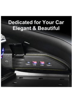 Dual USB ＆ Typc C Port Fast Charger Compatible with 2017-2023 Toyota Camry, 45W Fast Charging Station Center Console Dedicate to Your Car