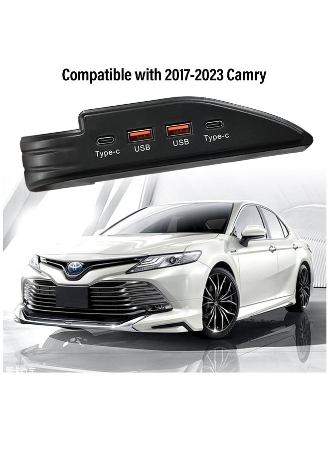 Generic - Dual USB ＆ Typc C Port Fast Charger Compatible with 2017-2023 Toyota Camry, 45W Fast Charging Station Center Console Dedicate to Your Car - Image 1
