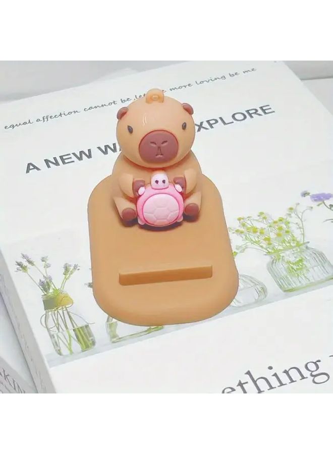 Capybara 3D Doll Desktop Tablet Stand Creative Phone Holder Desk Organizer Workspace Decor Whimsical Gift Cute Animal Design Lightweight Compact Novelty Decorative Stand For Anime Lovers Color Style C - Image 5