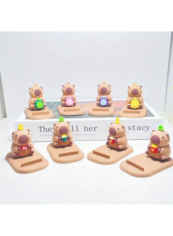 Capybara 3D Doll Desktop Tablet Stand Creative Phone Holder Desk Organizer Workspace Decor Whimsical Gift Cute Animal Design Lightweight Compact Novelty Decorative Stand For Anime Lovers Color Style C - Image 4