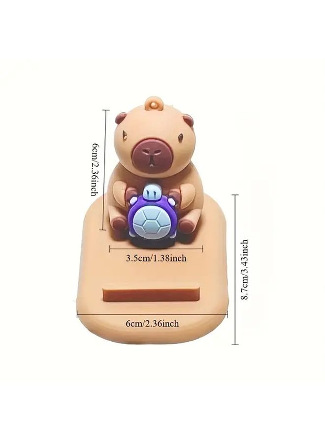 Capybara 3D Doll Desktop Tablet Stand Creative Phone Holder Desk Organizer Workspace Decor Whimsical Gift Cute Animal Design Lightweight Compact Novelty Decorative Stand For Anime Lovers Color Style C - Image 2