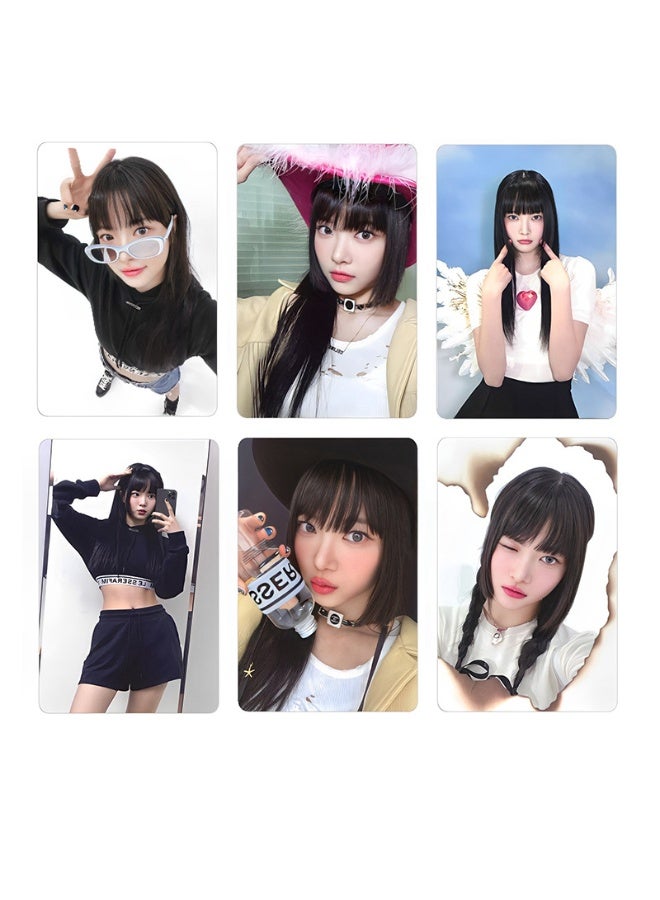 NIBEMINENT 6 Pcs Kpop LE SSERAFIM - HONG EUNCHAE Unforgiven Lomo Cards Card For Fans Collection Gifts - Image 1