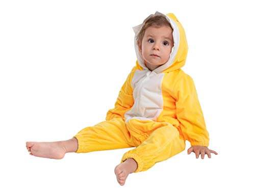 HSCTEK Newborn Shark Baby Costume, Infant Animal Onesie Cosplay Boys Girls, Halloween Pajamas Clothes Toddler Kids Child Yellow, 3-6 Months - Image 2