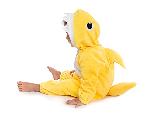 HSCTEK Newborn Shark Baby Costume, Infant Animal Onesie Cosplay Boys Girls, Halloween Pajamas Clothes Toddler Kids Child Yellow, 3-6 Months - Image 3