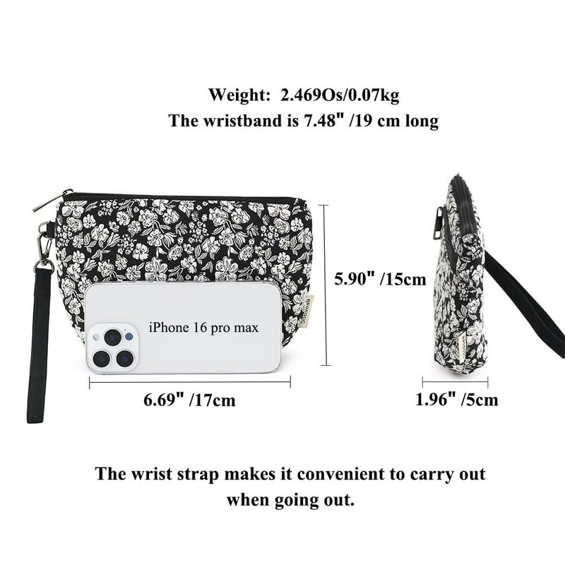 BBORGDC Jacquard Cloth Wristlet Wallet with Multiple Pockets and Trendy Design, Zip Clutch Bag with Wristlet Pouch, Wallet Purse for Women - Image 2