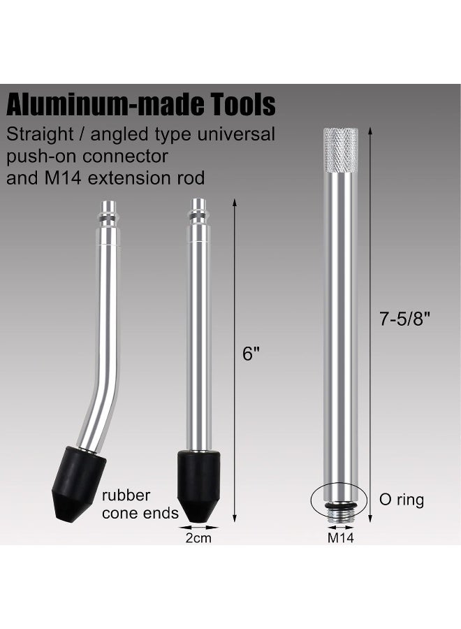 YSTOOL Cylinder Leak Down Tester Automotive Kit Gasoline Engine Compression Dual Gauge Leakdown Detector Tool Set for Pressure Check & Leakage Rate Test with Extension Rod Blue - Image 5
