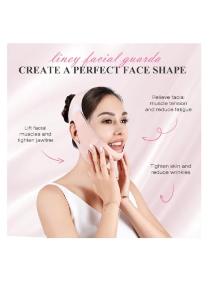 virenia V Line Lifting Chin Strap for Sleeping – Adjustable Jaw Strap & Jawline Shaper – Anti-Snoring Support – Pink - Image 5