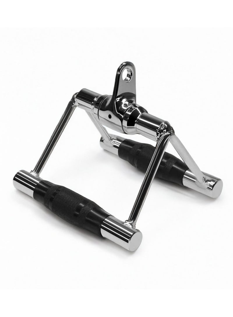 PUMP-KING Double D Row Handle Cable Attachment V Bar Cable Attachment with Non Slip Handle, Lat Pull Down Attachment for Weight Workout Home Gym Revolving Non Slip Handlebar for Biceps - Image 1