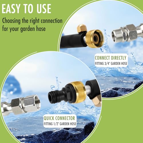 KAKO Jet High Pressure Washer Jet Nozzle Power Washer for Garden Hose 2In1 Pressure Washer Wand with 2 Different Nozzles and Quick Connectors Patio Car Window Washing - Image 3