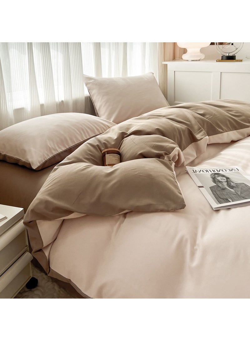 Sharpdo 4-Piece Set Bedding Modal Quilt Cover Set with 1 Quilt Cover 1 Sheet and 2 Pillowcases 2m Bed (220*240cm) - Image 2