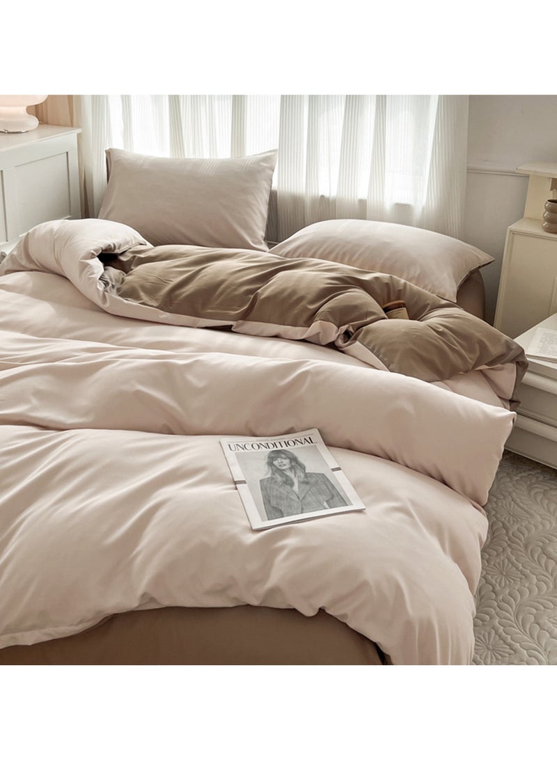 Sharpdo 4-Piece Set Bedding Modal Quilt Cover Set with 1 Quilt Cover 1 Sheet and 2 Pillowcases 2m Bed (220*240cm) - Image 3