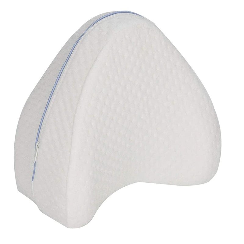 JAPTI Memory Foam Leg Pillow for Knee Wedge Sleeping Sciatica Back and Thigh Leg Support Hip Joint Pain Relief Cushion, Orthopedic Pillow with Cover for Side Sleeper Women(1pcs/Multicolor) - Image 2