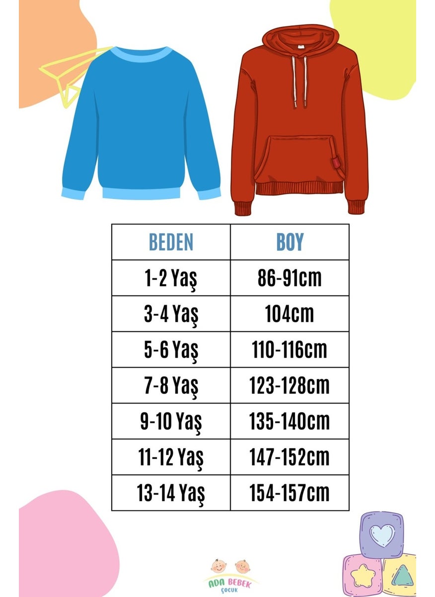 Ada Bebek Çocuk - Ada Baby Kids Oversize Spiker Astronaut Printed Kids Sweatshirt - Image 1