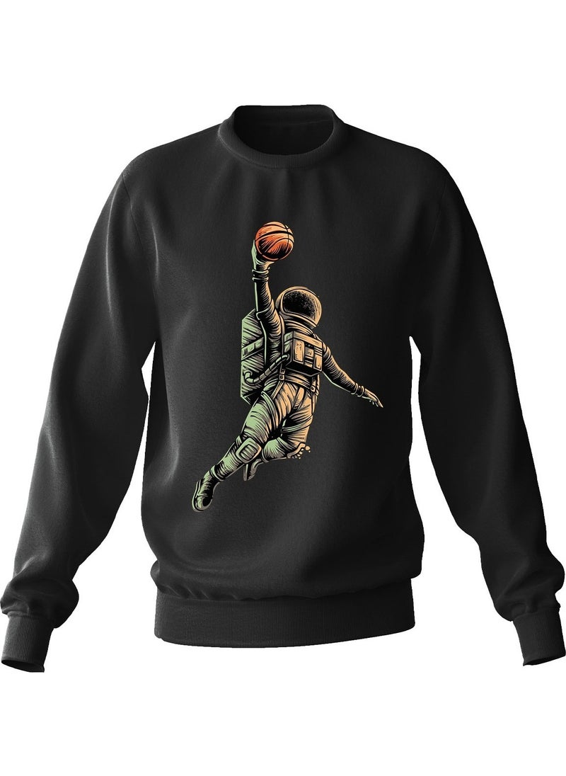 Ada Bebek Çocuk - Ada Baby Kids Oversize Spiker Astronaut Printed Kids Sweatshirt - Image 1