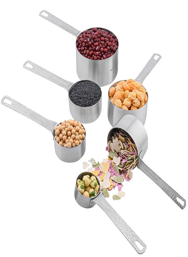 Viwehots 18/8 Stainless Steel Measuring Cups and Spoons Set, Metric & US 6 Measuring Cups and 7 Measuring Spoons with Leveler & 5 Mini Measuring Spoons for Baking & Kitchen - Image 2