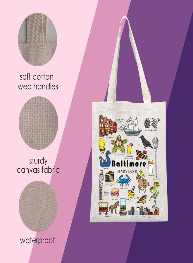 MNIGIU Baltimore Tote Bag Maryland State Gifts Baltimore Travel Gift Baltimore Souvenir Gift (Baltimore Tote Bag) - Image 3