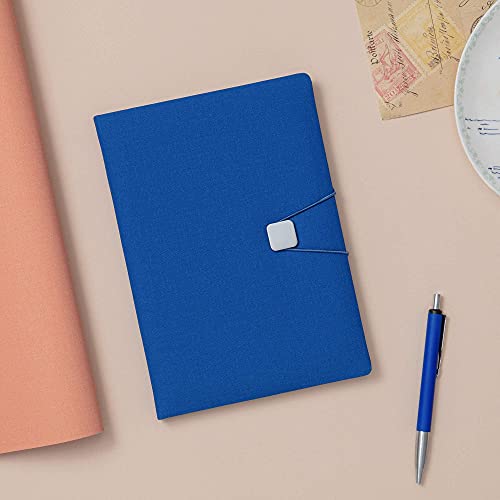 REGAL Premium A-5 PU Leather Notebook Diary Journal with Metal Accessorised Elastic Band Closure, 192 pages, 80 gsm (Azure Blue) - Image 4
