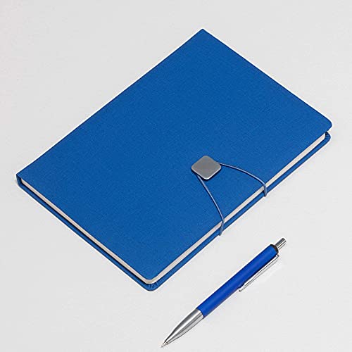 REGAL Premium A-5 PU Leather Notebook Diary Journal with Metal Accessorised Elastic Band Closure, 192 pages, 80 gsm (Azure Blue) - Image 2