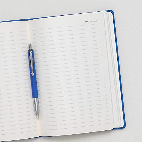 REGAL Premium A-5 PU Leather Notebook Diary Journal with Metal Accessorised Elastic Band Closure, 192 pages, 80 gsm (Azure Blue) - Image 5