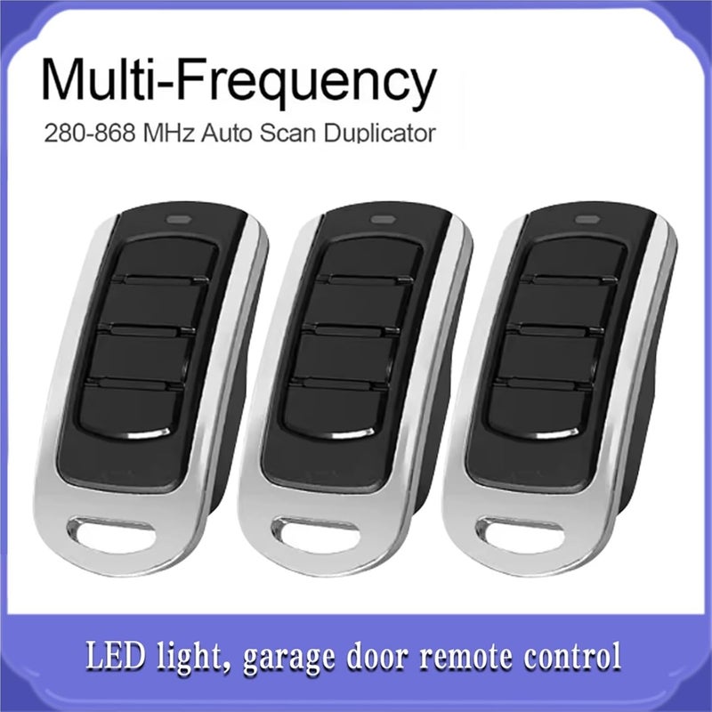 Garage Door Remote, Multi-Frequency 250-915 MHz Clone Copy Replication Remote Control 868 Brand Garage Door 433MHz(1pcs-Blcak) - Image 2