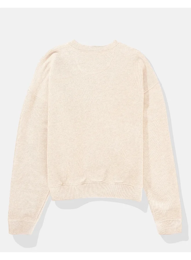 American Eagle Casual Graphic Crew Neck Sweatshirt