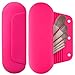 AGIKET Silicone Makeup Brush Holder Travel Cosmetic Bagï¼šSoft Portable Cosmetic Face Brushes Holder with Upgrade Anti-Fall Out Magnetic Closure, Large Travel Makeup Brush Case - Babbie Pink - Image 2