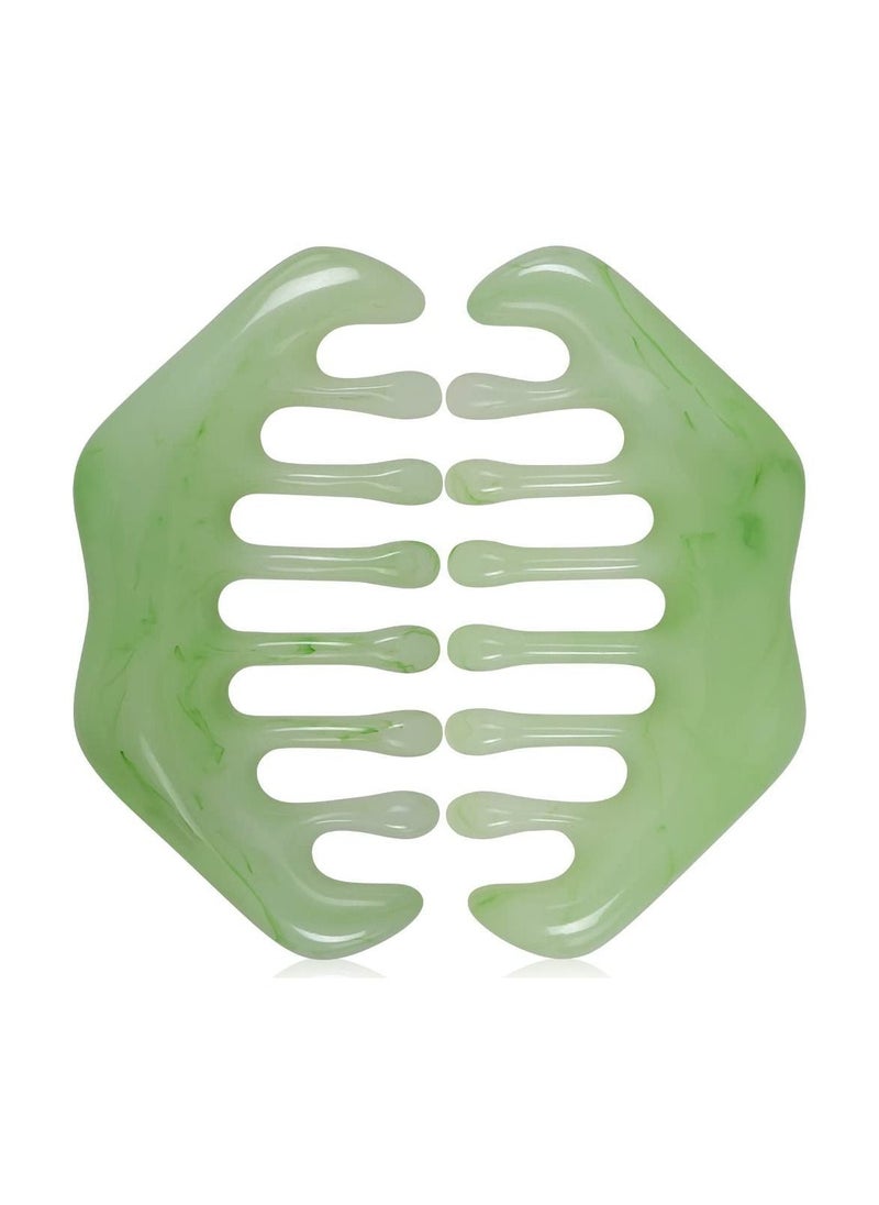 Y&D 2 Pcs Massage Comb, Guasha Scraping Scalp Multi-Functional Handheld Head Tool, Meridians Massager for Caring, Relaxation, Physical Therapy, Acupoint Treatment - Not Jade  - Image 1