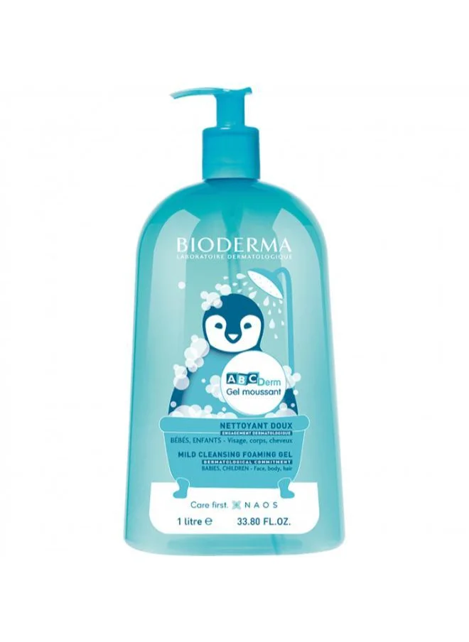 Bioderma ABCDerm Moussant Cleansing Gel for Babies and Children 1L