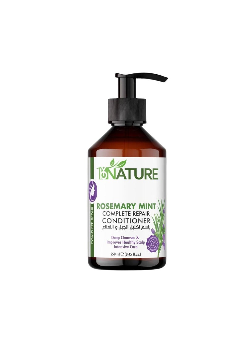 By Nature - Title: "ByNature Rosemary Mint Complete Repair Conditioner – 250ml for Nourishing & Strengthening Hair Care" - Image 1