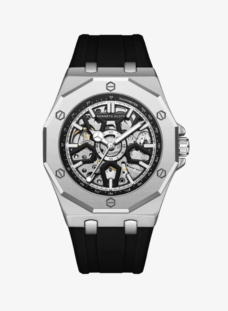 كينيث سكوت Men's Silicone Automatic Watch K25301-SSBB - 44.3x54 mm