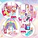 Style Shine Doll House Portable Foldable Dollhouse w 60 Pcs 2 Dolls Play House Toy with Bedroom Kitchen Furniture Camping Playset Playhouse Birthday Gift for Girl Kid Toddler - Image 4