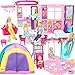 Style Shine Doll House Portable Foldable Dollhouse w 60 Pcs 2 Dolls Play House Toy with Bedroom Kitchen Furniture Camping Playset Playhouse Birthday Gift for Girl Kid Toddler - Image 3