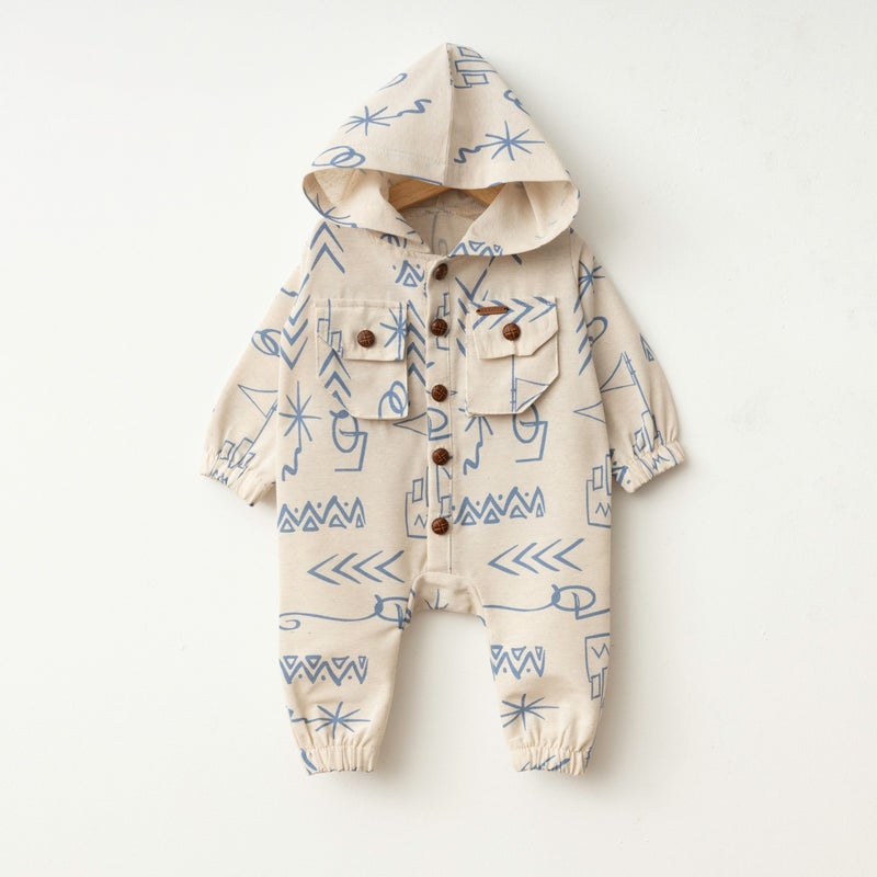 Baby Fou Ethnic Pattern Long Sleeve Jumpsuit - Image 1