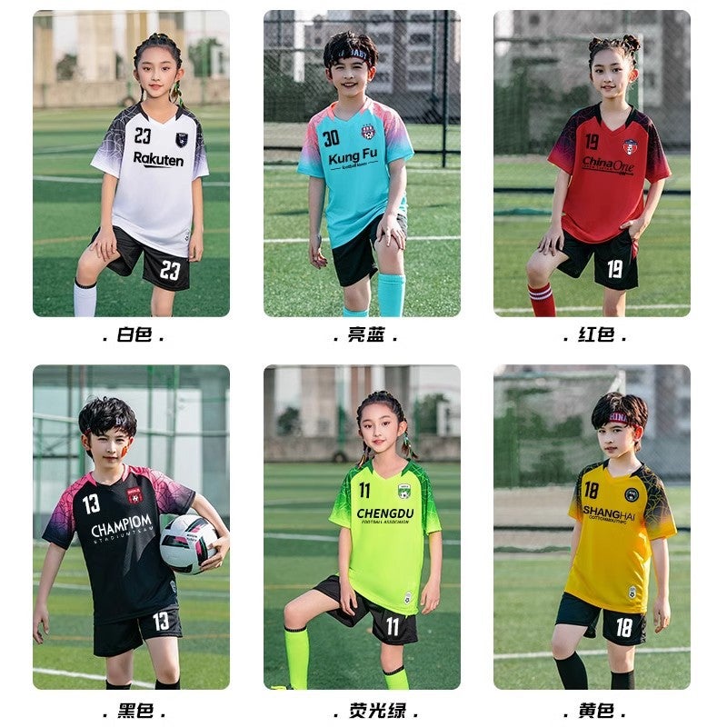 Children'S Football Clothes Suit Printed Sports Training Team Clothes For Primary School Students Quick-Drying Football Clothes For Boys And Girls - Image 5