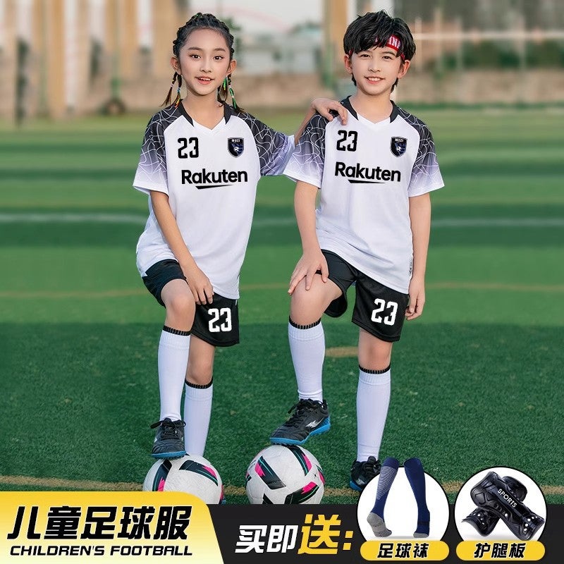 Children'S Football Clothes Suit Printed Sports Training Team Clothes For Primary School Students Quick-Drying Football Clothes For Boys And Girls - Image 4