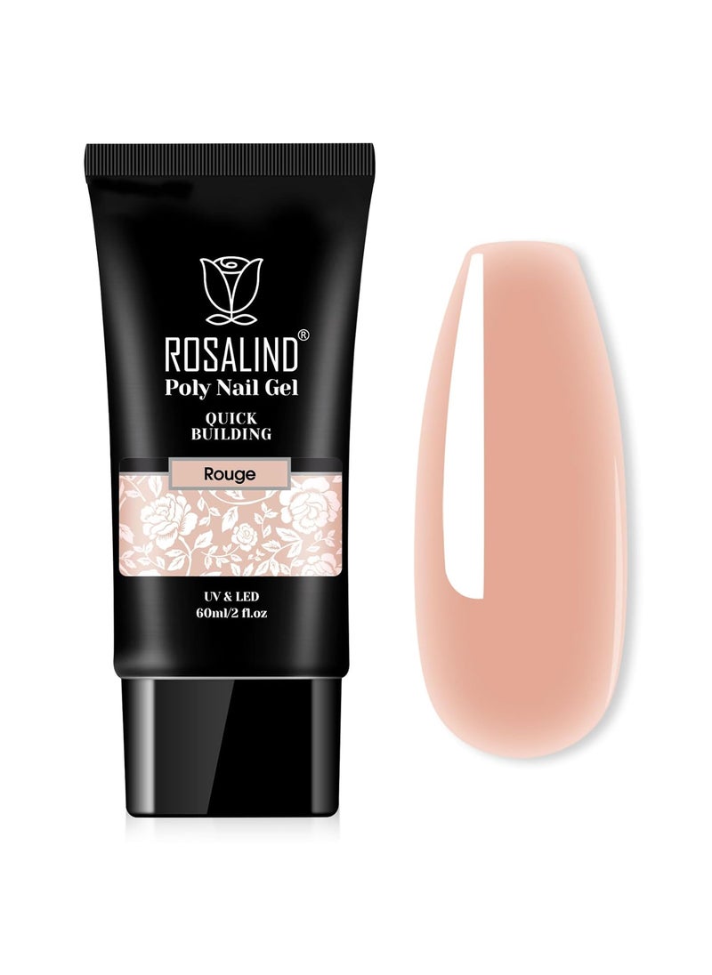 Rosalind ROSALIND False Nail Extension Gel, 60ML Rouge, Neutral Color, Ballerina, Square, Oval, Acrylic, 1 Piece, 2 Fl Oz 