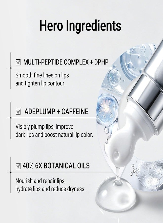 Dr.Leo Multi-Peptide Lip Serum Moisturizing Balm with Natural Oils, 0.35oz - Image 2