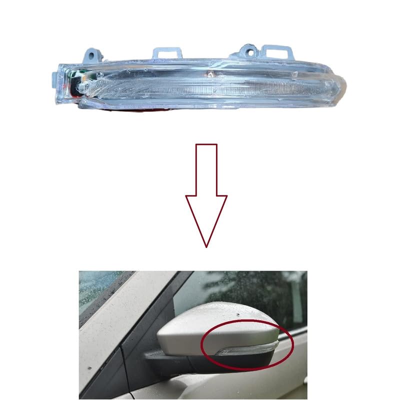 STYCARO ORVM Left Passenger Side view Mirror Indicator Light/Turn Signal LED Light for Tata Nexon, F/L 2017-2023 Year Model- Set of 1 - Image 2