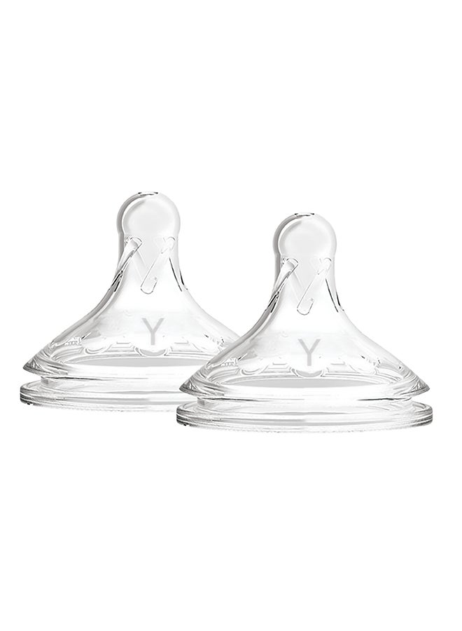 Dr. Brown’s Y-Cut Silicone W-N Options+ Anti-Colic Nipple, 2-Pack - Image 2