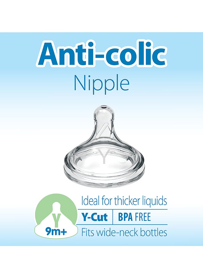 Dr. Brown’s Y-Cut Silicone W-N Options+ Anti-Colic Nipple, 2-Pack - Image 3