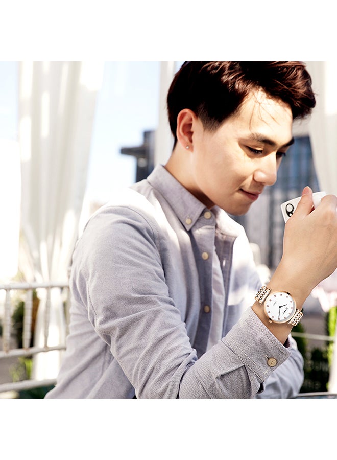 Eyki Men's Stainless Steel Analog Wrist Watch E2036M - 36 mm - Gold - Image 2