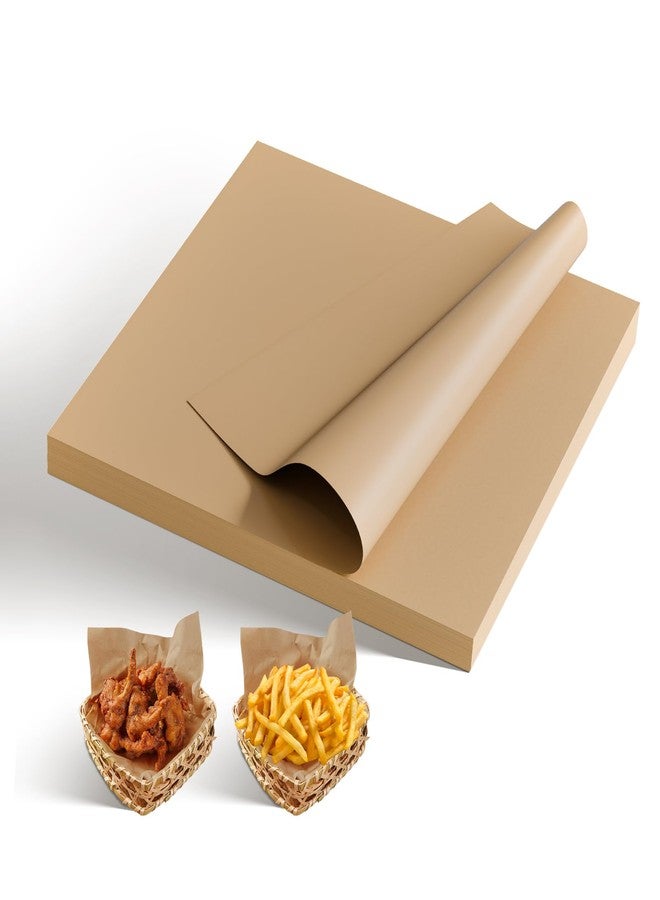 Sretanj Brown Parchment Paper Sheets, 100 Sheets, 12inX12in, Greaseproof Food Wrapping Paper, Ideal for Camping BBQ, Holiday Parties, Fairs, Friends Parties - Image 1