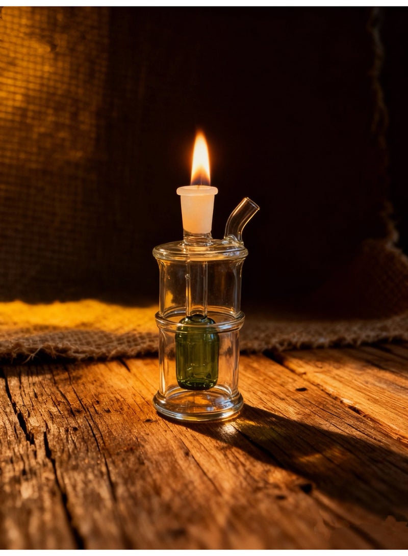 شيانغ مي مصباح زيت زجاجي ممتاز مقاوم للحرارة، زجاجة مزهرية زجاجية مصنوعة من مادة البورسليكات عالية الجودة للاستخدام طويل الأمد، مزهرية زجاجية شفافة (لون عشوائي) - Image 2