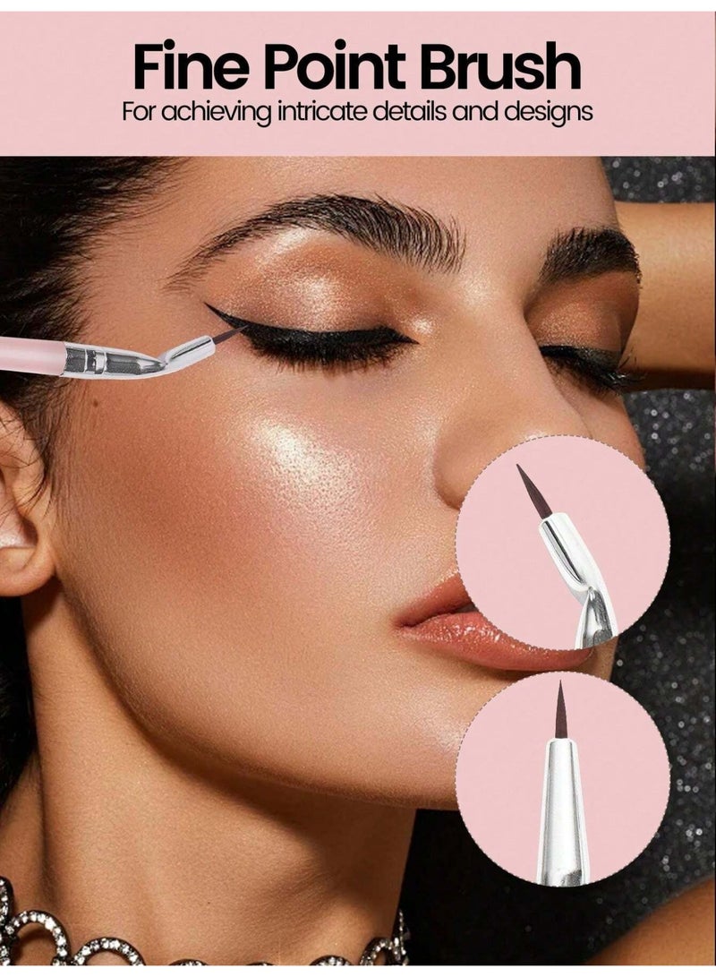 Eyeliner Brush Set - 4 Precision Makeup Brushes - Image 5